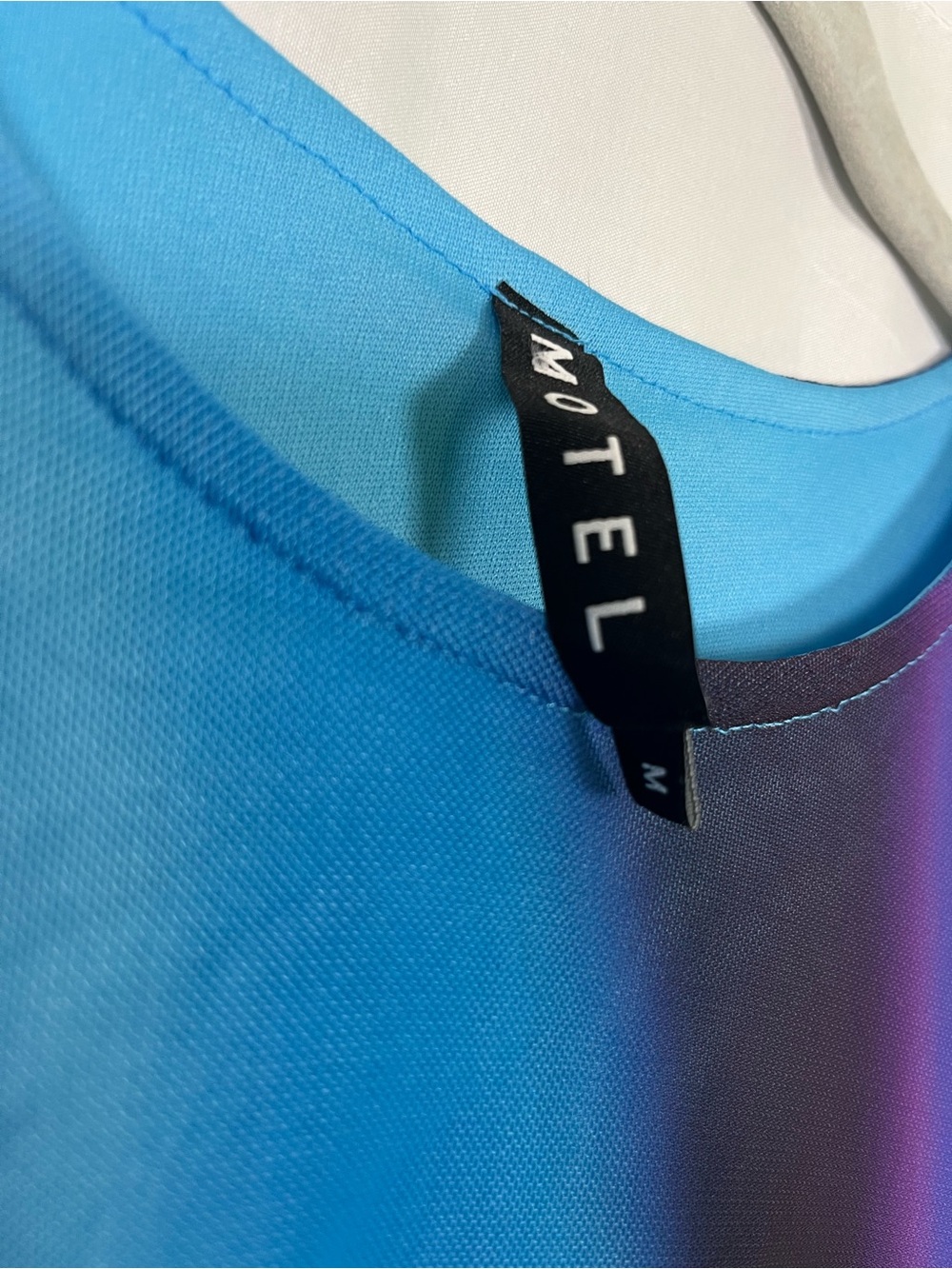 Motel Rocks Blue Ombre Ruched Mini Dress - Picture 5 of 9